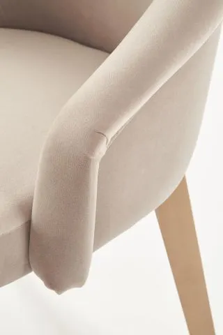 Krzesło TOLEDO 2 beżowe dąb miodowy tapicerowane | MIRAT. w stylu kolekcja TOLEDO