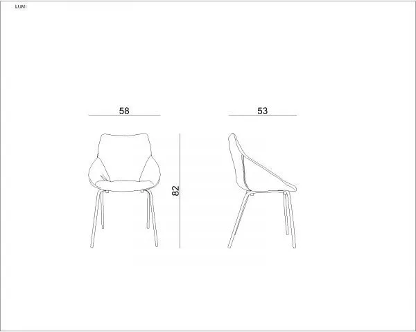 Krzesło LUMI ciemno niebieskie z metalowymi nogami | MIRAT.