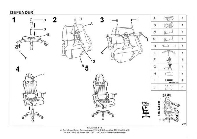 Fotel DEFENDER czarno/czerwony dla graczy | MIRAT. w stylu  kolekcja