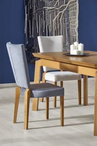 Krzesła tapicerowane szare ROIS