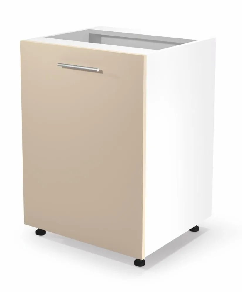 Szafka kuchenna stojąca 60 VENTO D-60/82 beżowy połysk modułowa | MIRAT.  kolekcja VENTO
