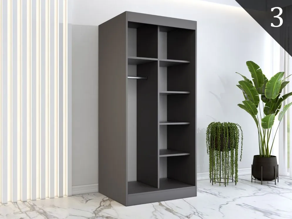 Korpus szafy MODUO COMFORT 90 antracyt do garderoby | MIRAT. kolekcja MODUO COMFORT
