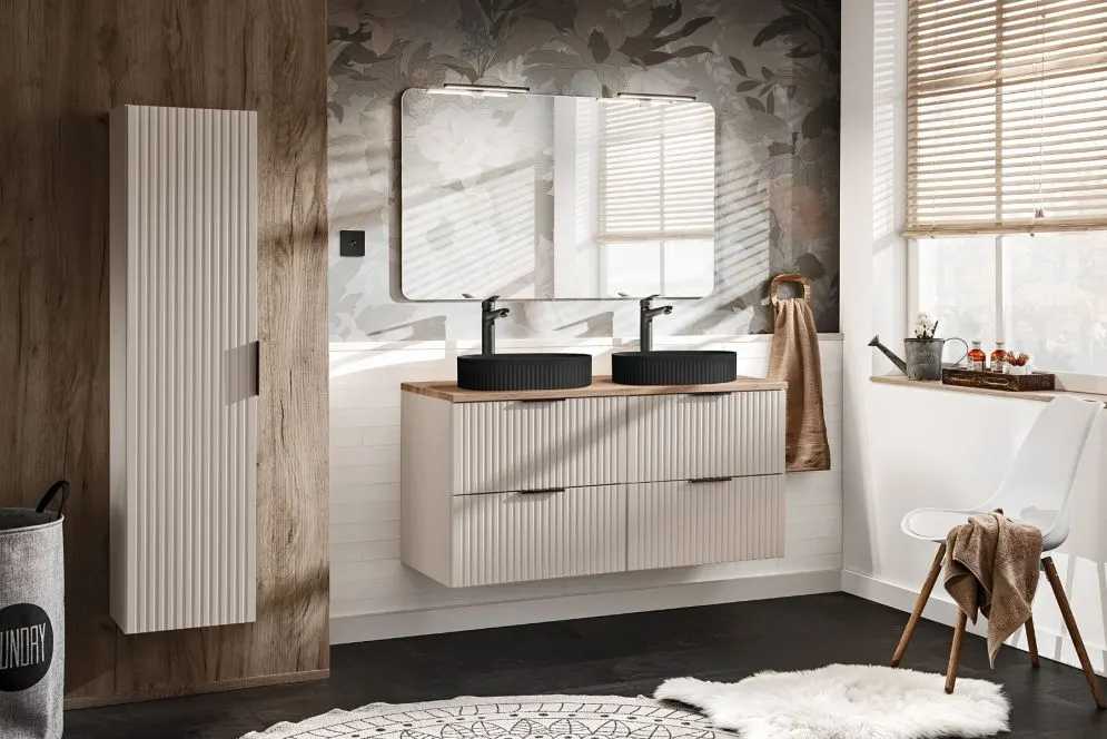 Szafka łazienkowa ADEL CASHMERE 80-01-1D 35cm kaszmirowa wysoki słupek I sklep meblowy MIRAT.  kolekcja ADEL