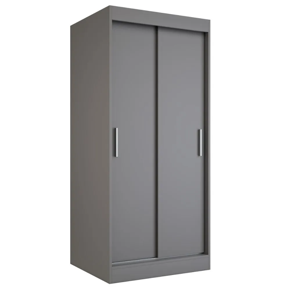 Szafa przesuwna MODUO COMFORT 90 antracyt gładka do sypialni | MIRAT. w stylu  kolekcja MODUO COMFORT