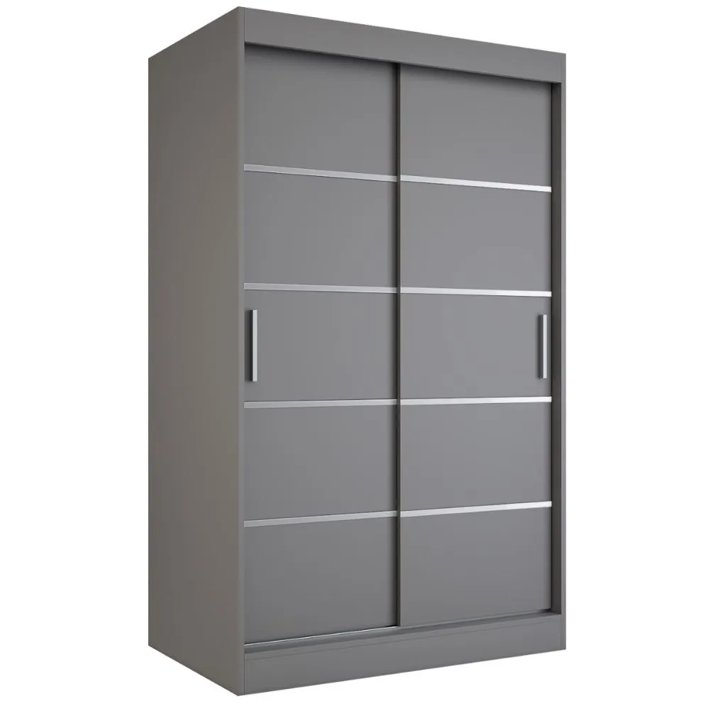 Szafa przesuwna MODUO COMFORT 120 antracyt z dekoracyjnymi frontami | MIRAT. w stylu kolekcja MODUO COMFORT