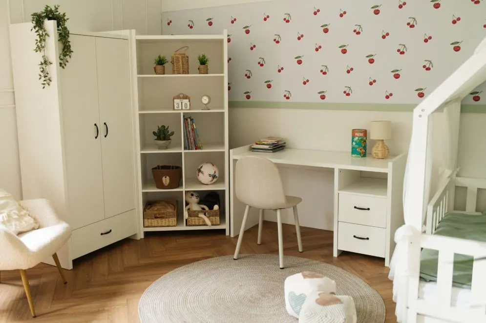 Regał AMELIA 84cm biały na zabawki dziecięcy I sklep meblowy MIRAT. styl SKANDYNAWSKI kolekcja AMELIA