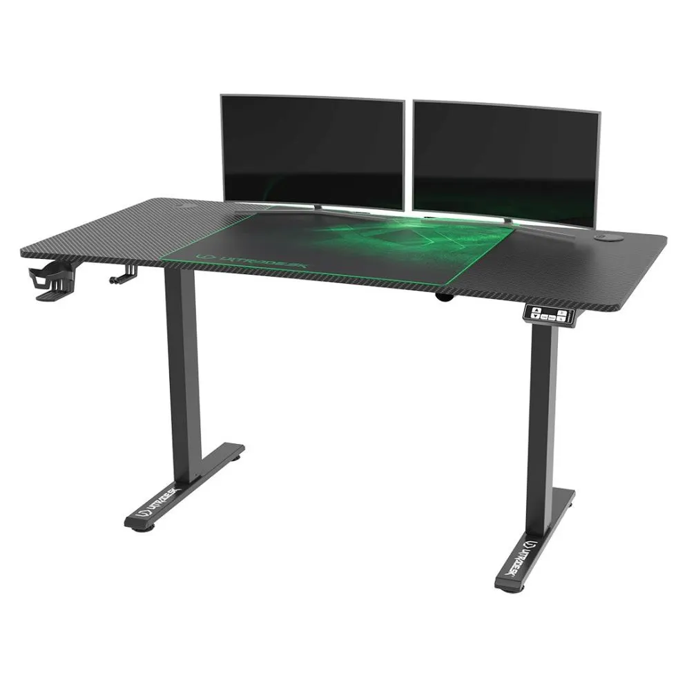 Biurko gamingowe LEVEL V2 zielone dla graczy | MIRAT.