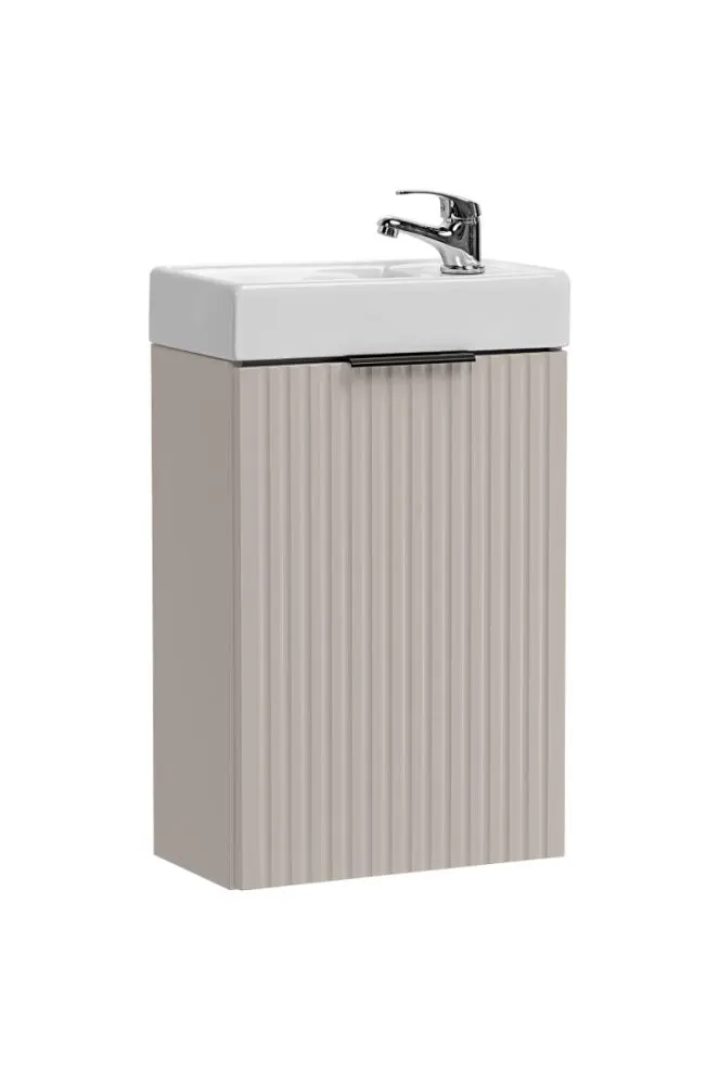 Szafka pod umywalkę ADEL CASHMERE 82-40-1D 40cm kaszmirowa ryflowany front I sklep meblowy MIRAT. styl GLAMOUR, RYFLOWANY kolekcja ADEL