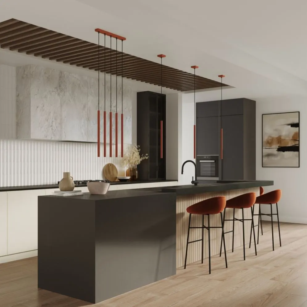 Lampa wisząca PASTELO 2 ochra czerwona | sklep MIRAT  kolekcja pastelo