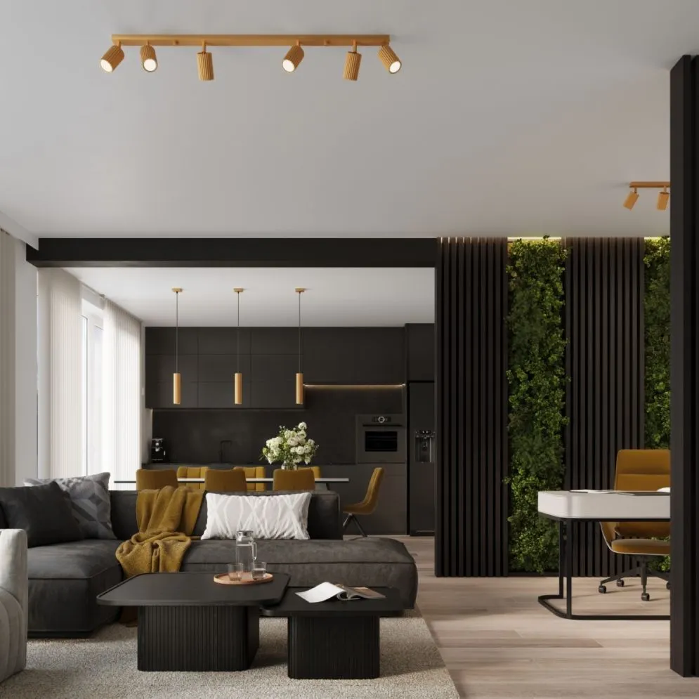 Lampa wisząca KARBON 1 złoty | sklep MIRAT  kolekcja karbon