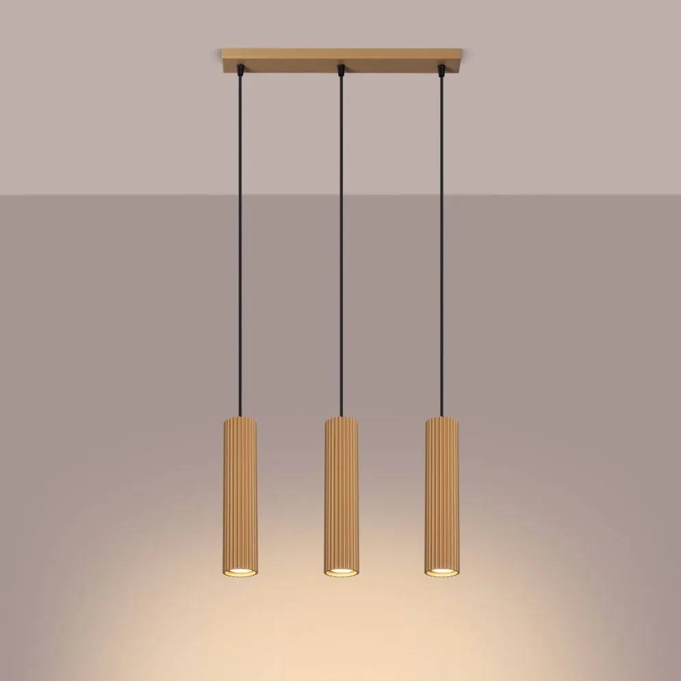 Lampa wisząca KARBON 3L złoty | sklep MIRAT  kolekcja karbon