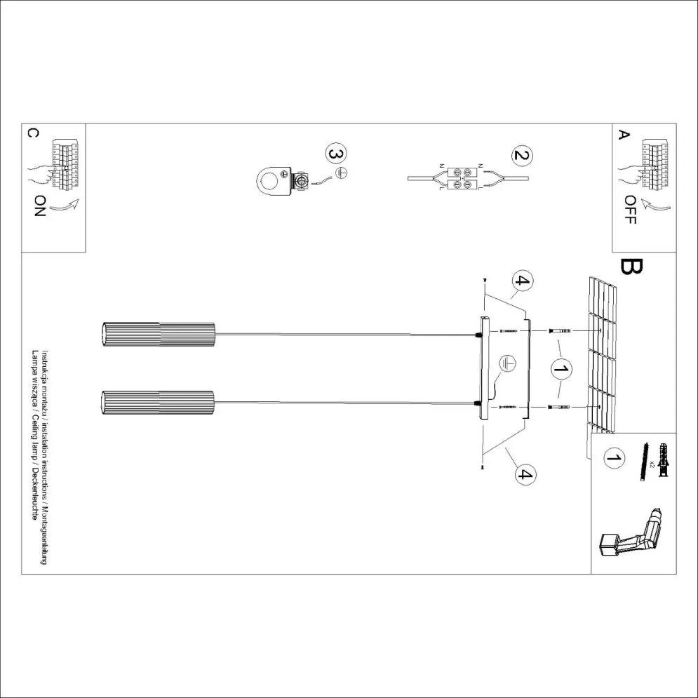 Lampa wisząca KARBON 2 czarny | sklep MIRAT  kolekcja karbon