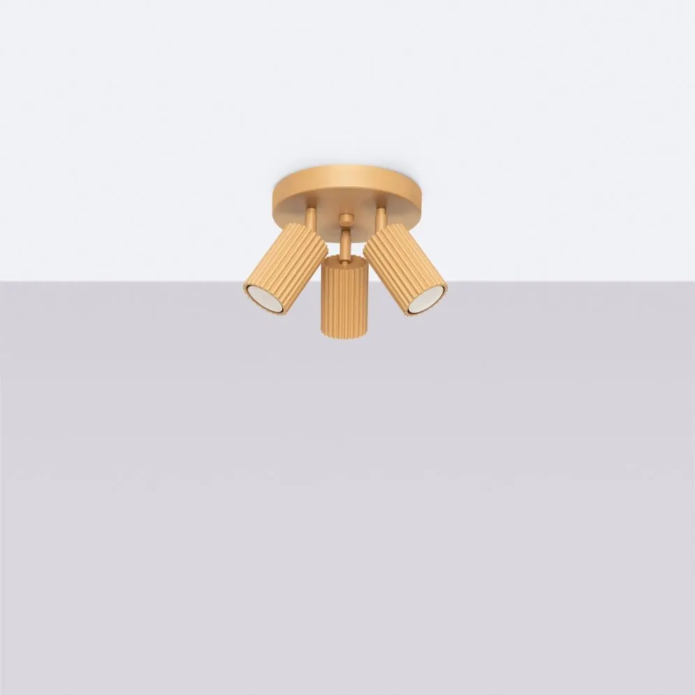 Plafon KARBON 3P złoty | sklep MIRAT  kolekcja karbon