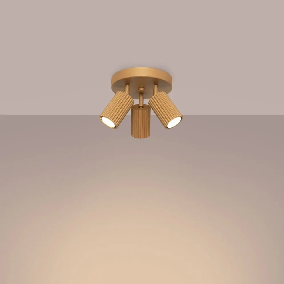 Plafon KARBON 3P złoty | sklep MIRAT  kolekcja karbon