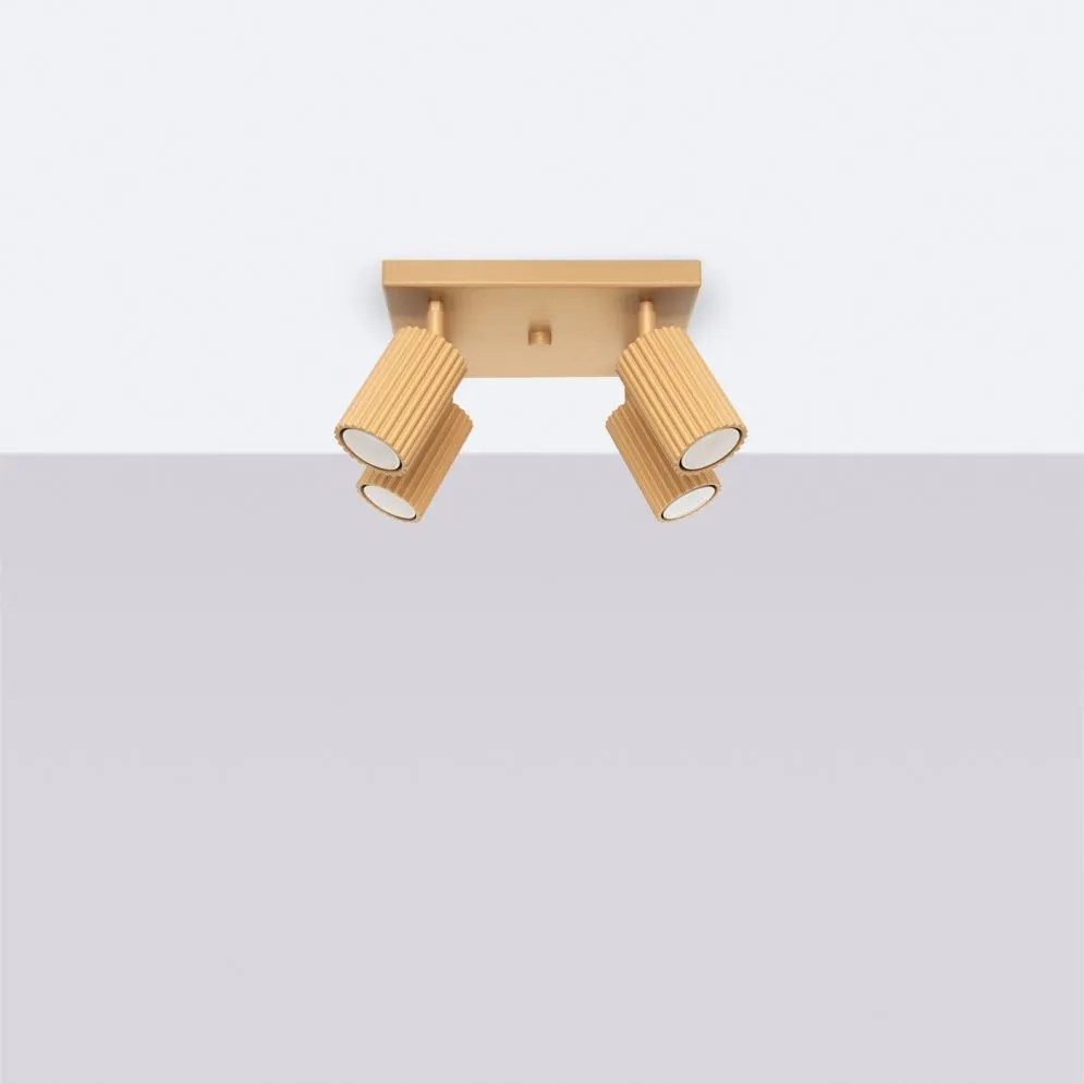 Plafon KARBON 4 złoty | sklep MIRAT kolekcja karbon