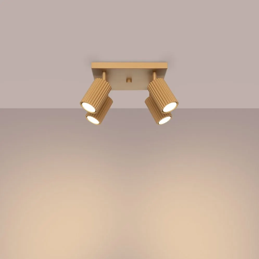 Plafon KARBON 4 złoty | sklep MIRAT kolekcja karbon