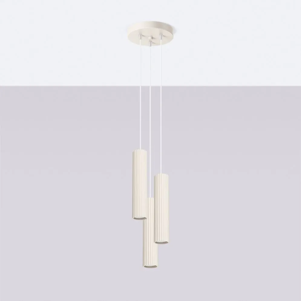 Lampa wisząca KARBON 3P beżowy | sklep MIRAT kolekcja karbon