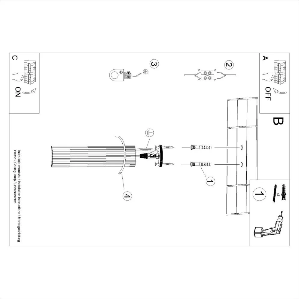 Plafon KARBON 30 czarny | sklep MIRAT kolekcja karbon