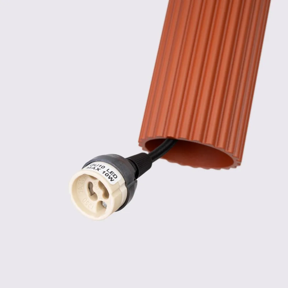 Lampa wisząca KARBON 2 ochra czerwona | sklep MIRAT  kolekcja karbon