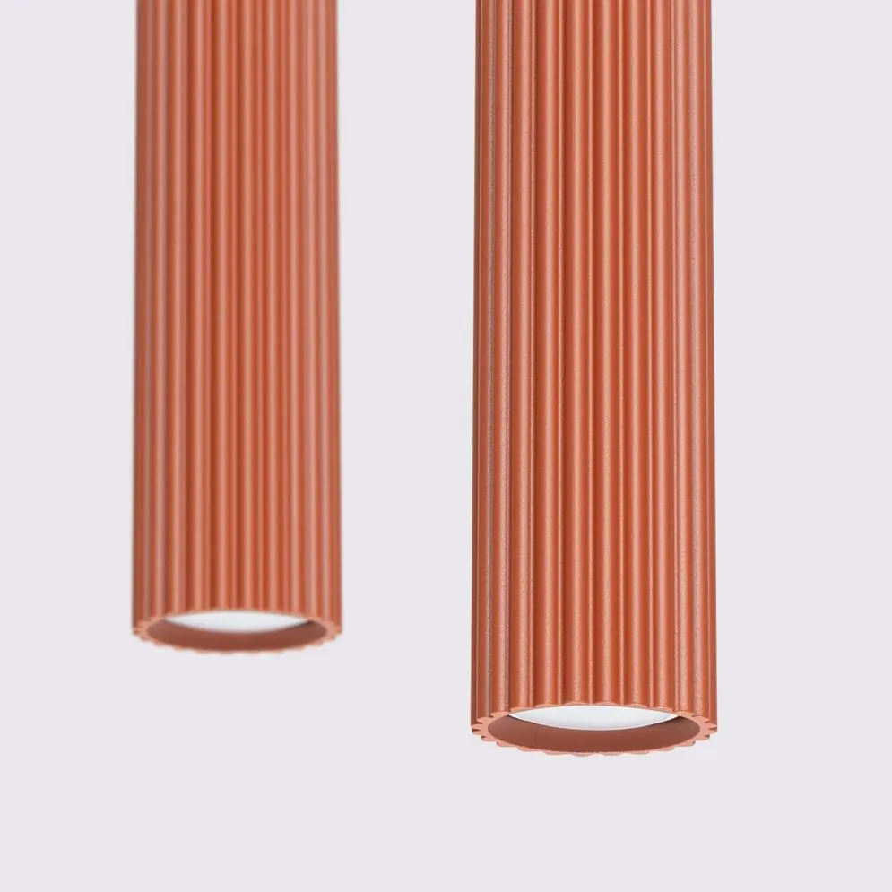 Lampa wisząca KARBON 2 ochra czerwona | sklep MIRAT  kolekcja karbon