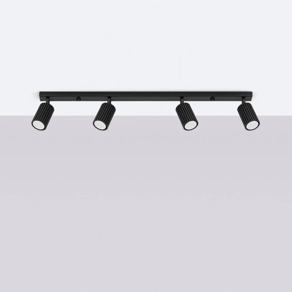 Plafon KARBON 4L czarny | sklep MIRAT  kolekcja karbon