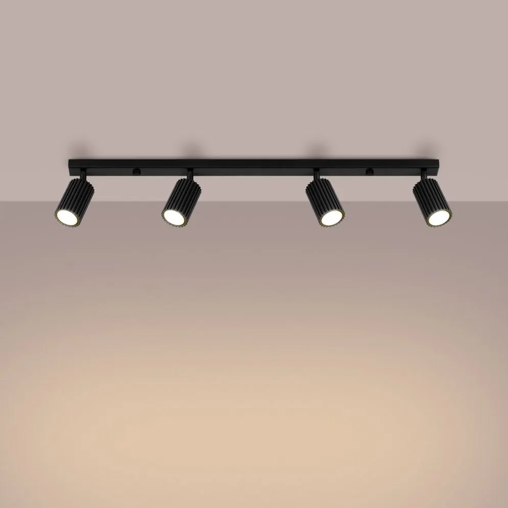 Plafon KARBON 4L czarny | sklep MIRAT  kolekcja karbon