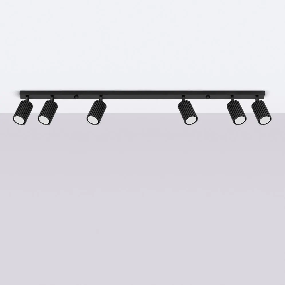 Plafon KARBON 6L czarny | sklep MIRAT  kolekcja karbon