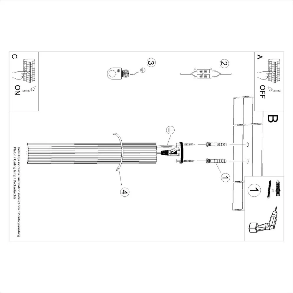 Plafon KARBON 60 zielony oliwkowy | sklep MIRAT  kolekcja karbon