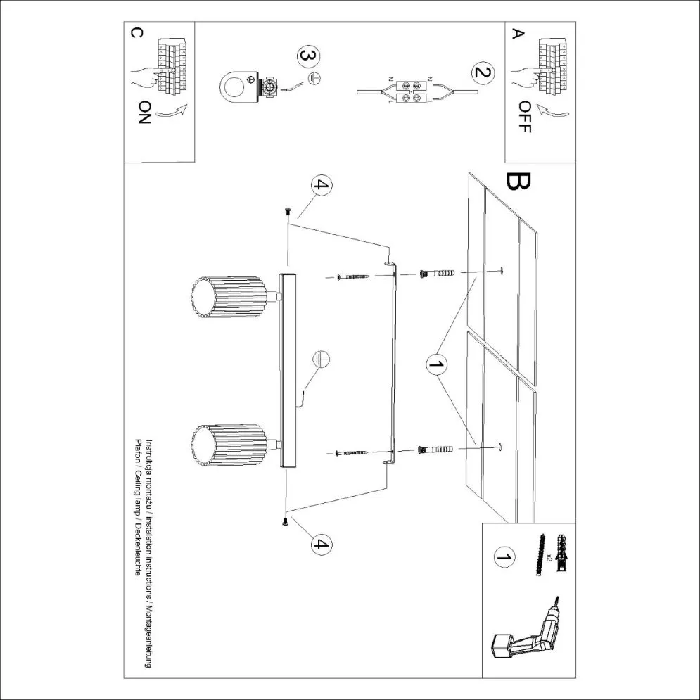 Plafon KARBON 2 zielony oliwkowy | sklep MIRAT  kolekcja karbon