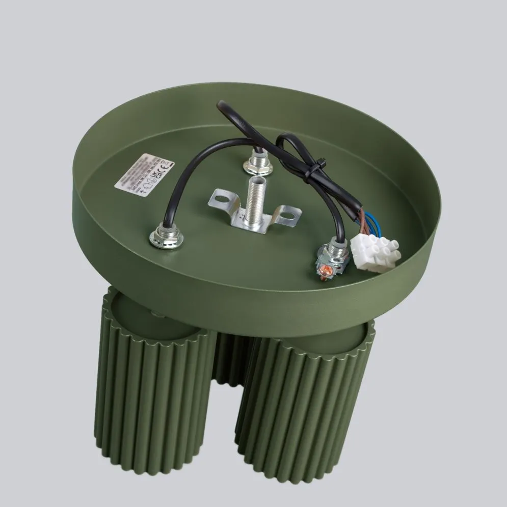 Plafon KARBON 3P zielony oliwkowy | sklep MIRAT  kolekcja karbon