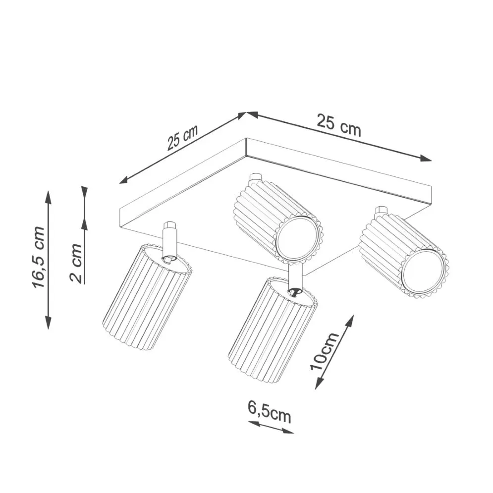 Plafon KARBON 4 zielony oliwkowy | sklep MIRAT kolekcja karbon