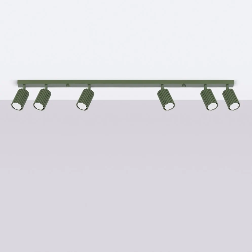 Plafon KARBON 6L zielony oliwkowy | sklep MIRAT  kolekcja karbon