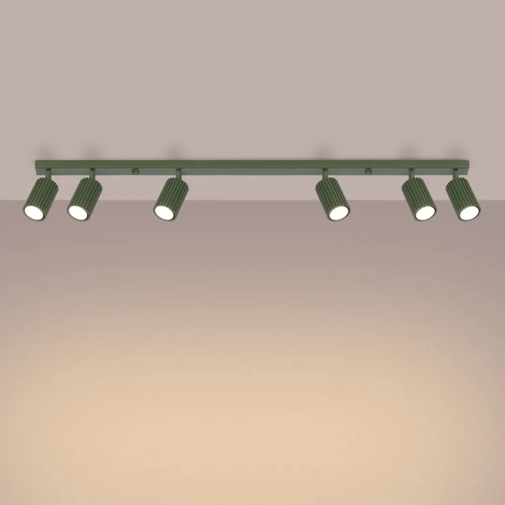 Plafon KARBON 6L zielony oliwkowy | sklep MIRAT  kolekcja karbon