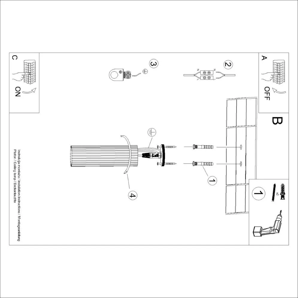 Plafon KARBON 20 ochra czerwona | sklep MIRAT  kolekcja karbon