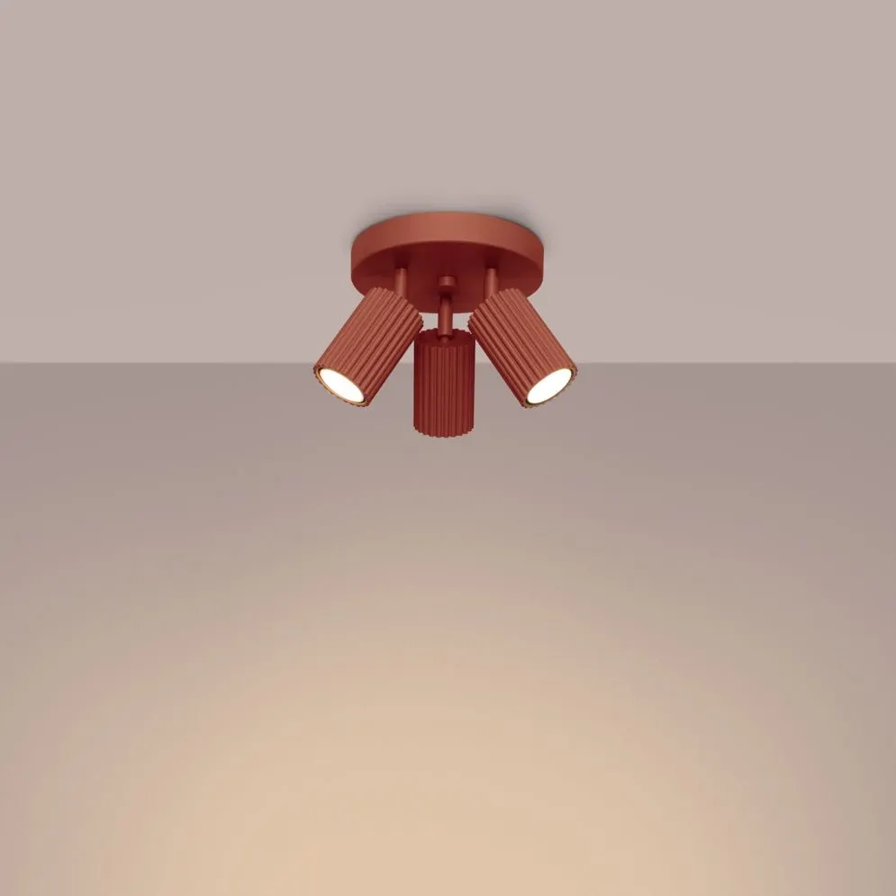 Plafon KARBON 3P ochra czerwona | sklep MIRAT  kolekcja karbon
