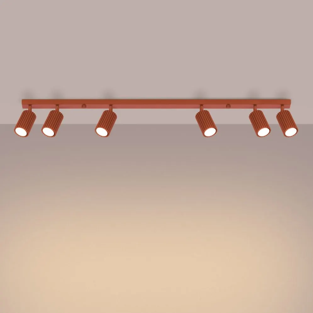 Plafon KARBON 6L ochra czerwona | sklep MIRAT  kolekcja karbon