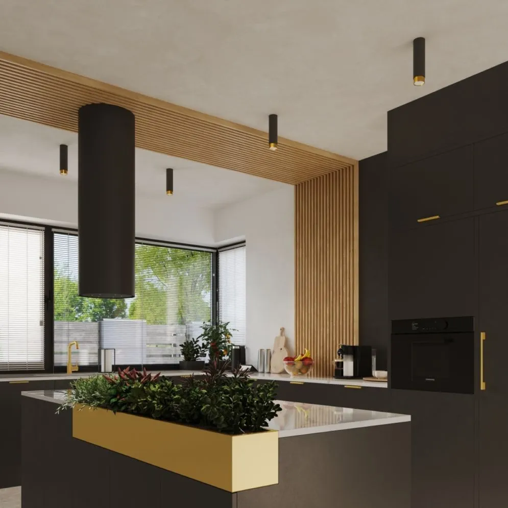 Plafon NERO 22,5 czarny/złoty | sklep MIRAT kolekcja nero