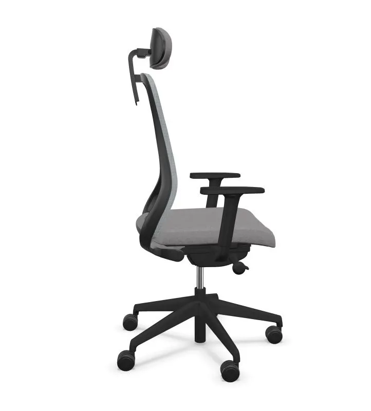 Fotel biurowy SOULY ERA MT60123/CSE13 szary z zagłówkiem I sklep meblowy MIRAT.