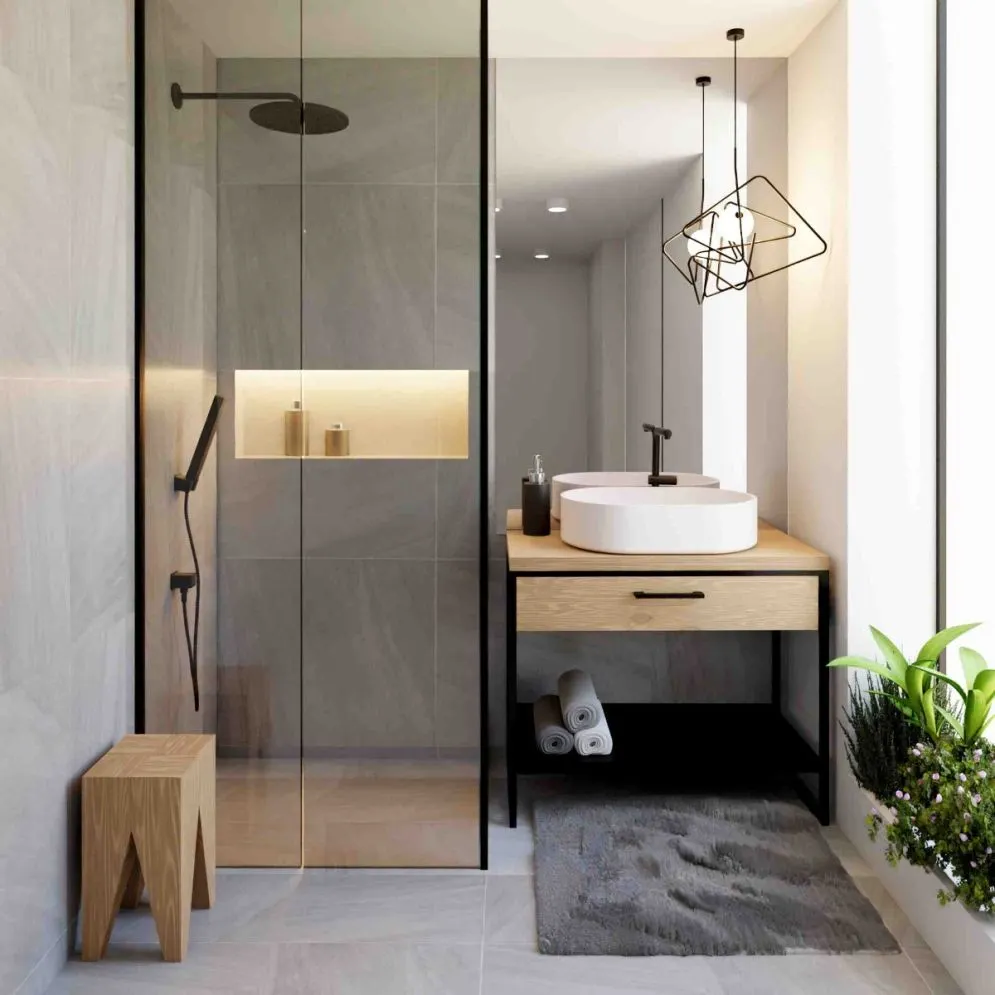 Szafka pod umywalkę nablatową ARIEN II 75x43 cm czarny/dąb loft I sklep meblowy MIRAT. styl LOFT