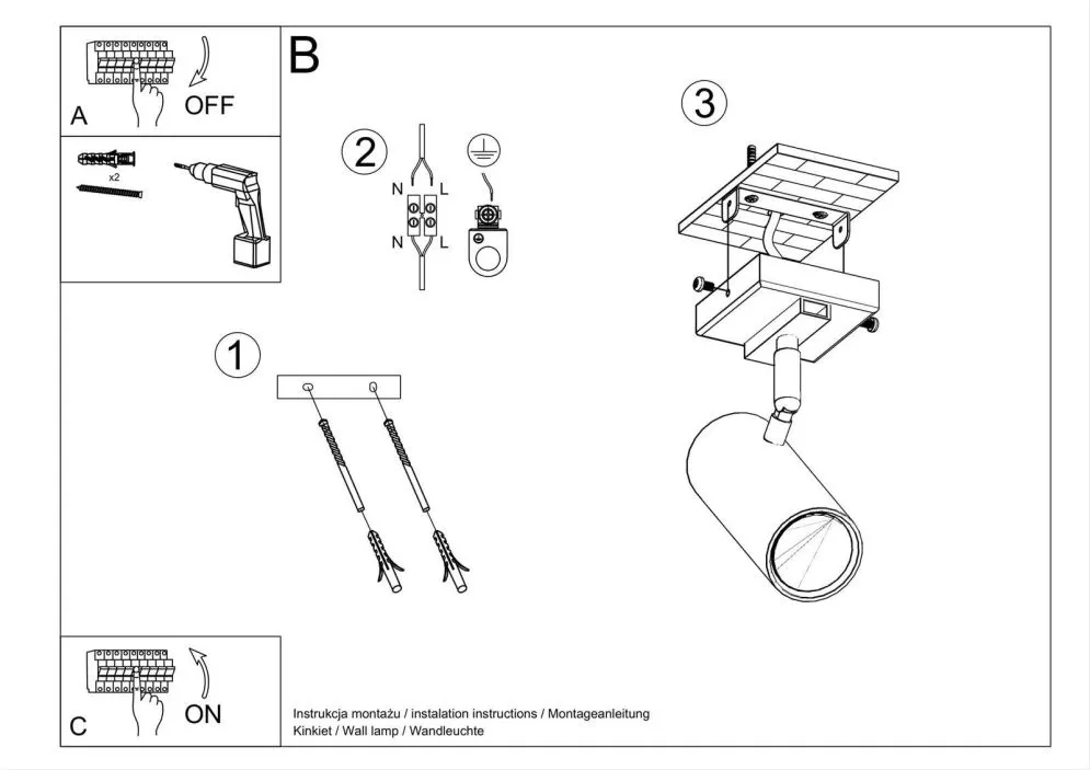 Plafon DIREZIONE 1 biały | sklep MIRAT  kolekcja direzione