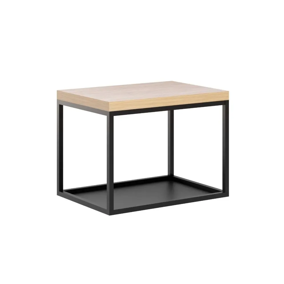 Szafka pod umywalkę nablatową ARTEM 75x35 cm czarny/dąb z półką I sklep meblowy MIRAT. styl LOFT