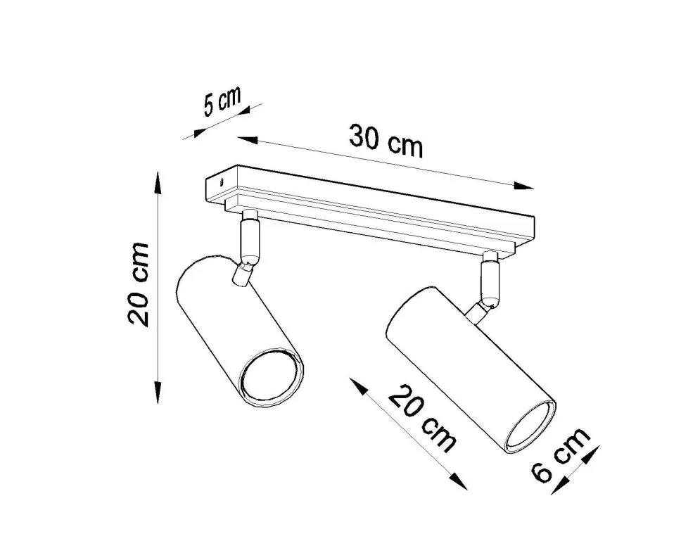Plafon DIREZIONE 2 biały | sklep MIRAT kolekcja direzione