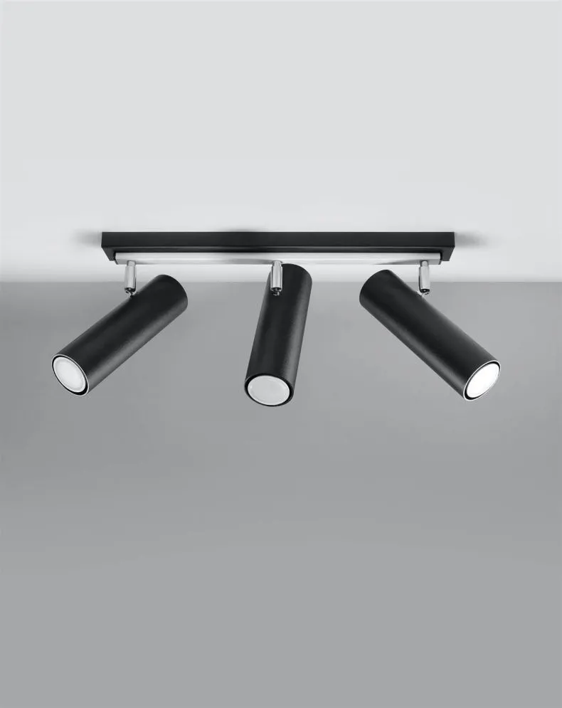 Plafon DIREZIONE 3 czarny | sklep MIRAT  kolekcja direzione