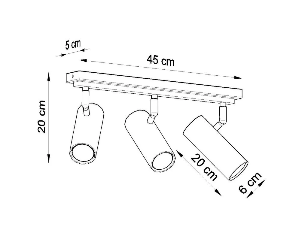Plafon DIREZIONE 3 biały | sklep MIRAT  kolekcja direzione