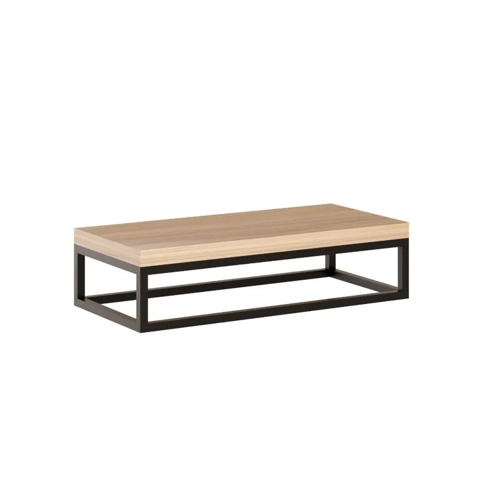 Szafka pod umywalkę nablatową CARIS 60x43 cm czarny/dąb drewniany blat I sklep meblowy MIRAT. styl LOFT