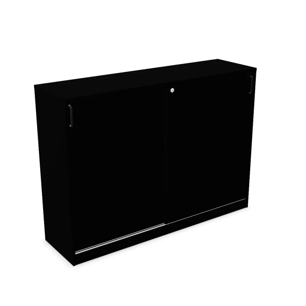 Szafka biurowa przesuwna EASY SPACE CABINET S 3-OH 160cm czarna zamykana I sklep meblowy MIRAT.