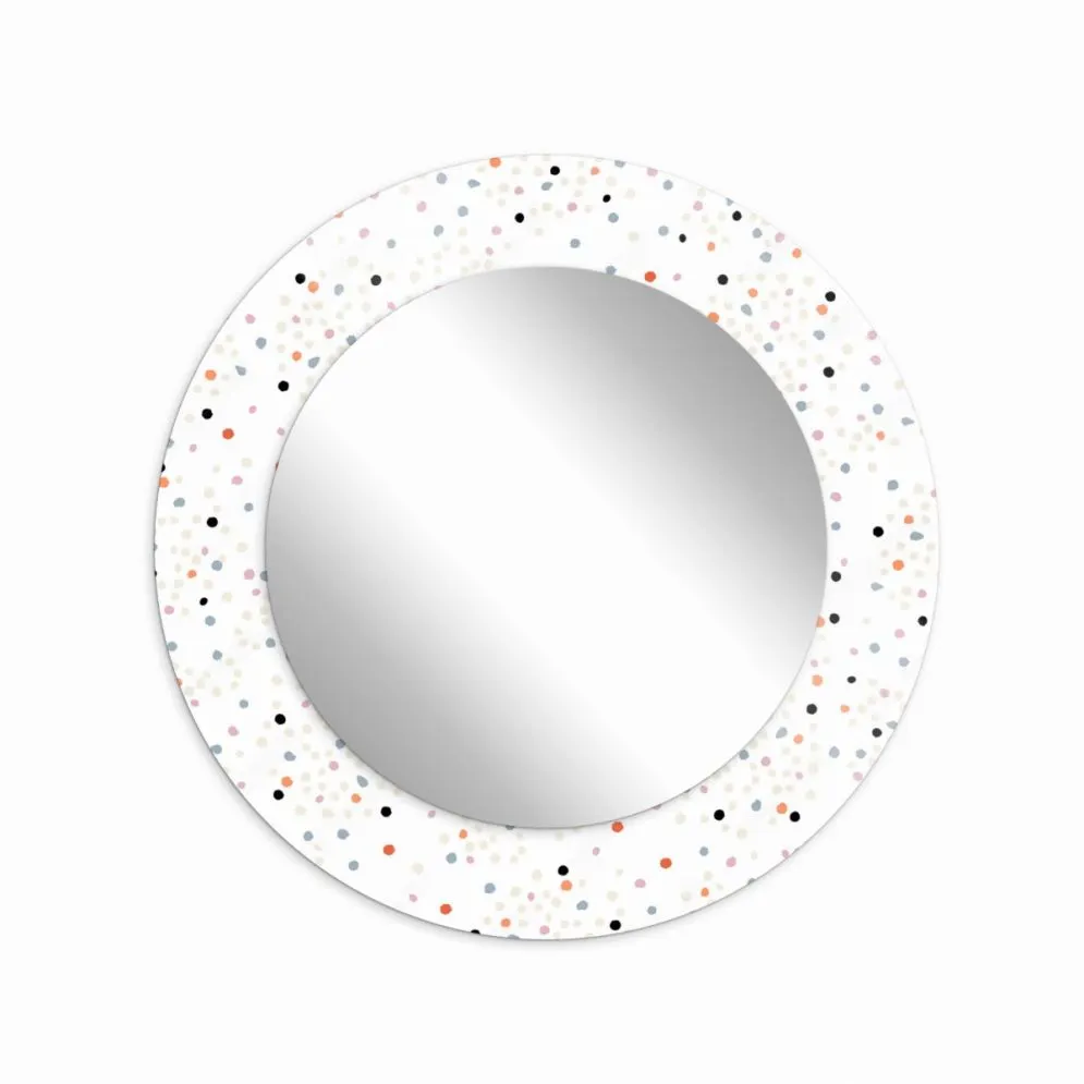 Lustro okrągłe MORENA DOTS 70cm białe do łazienki I sklep meblowy MIRAT.