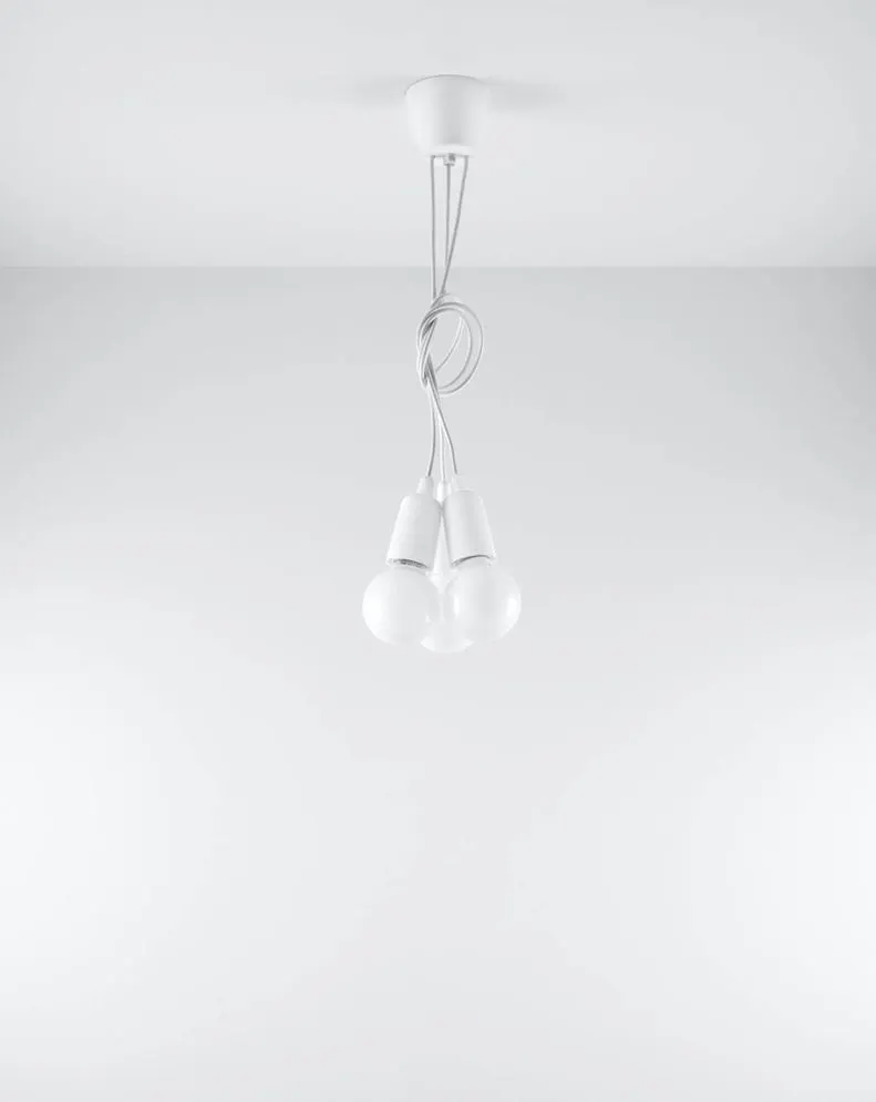 Lampa wisząca DIEGO 3 biała | sklep MIRAT kolekcja diego