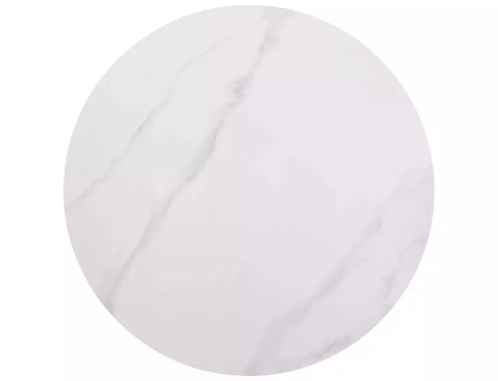 Okrągły stół ceramiczny Rion 90 cm biały marmur | MIRAT styl LOFT