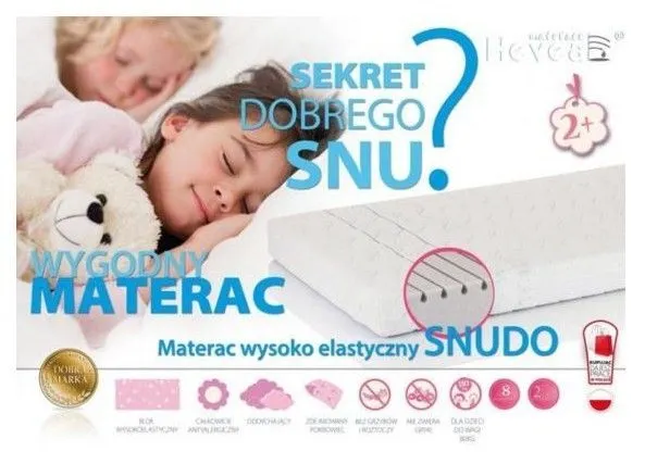 Materac piankowy Snudo 80x200 H2 i H3 oddychający | MIRAT.